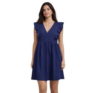 Fancyinn Navy Ruffle Sleeve Babydoll Dress | NWT‎ | Size Medium